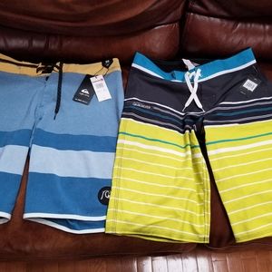 2 QuickSilver men's  bathing suits